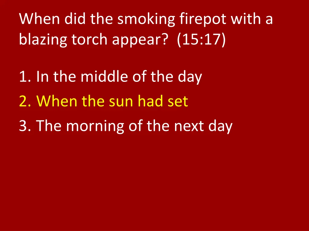 when did the smoking firepot with a blazing torch 1