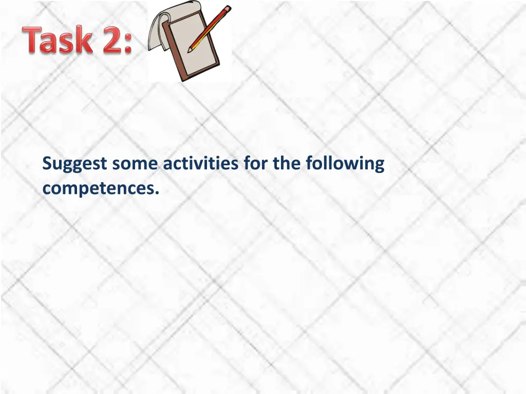 suggest some activities for the following
