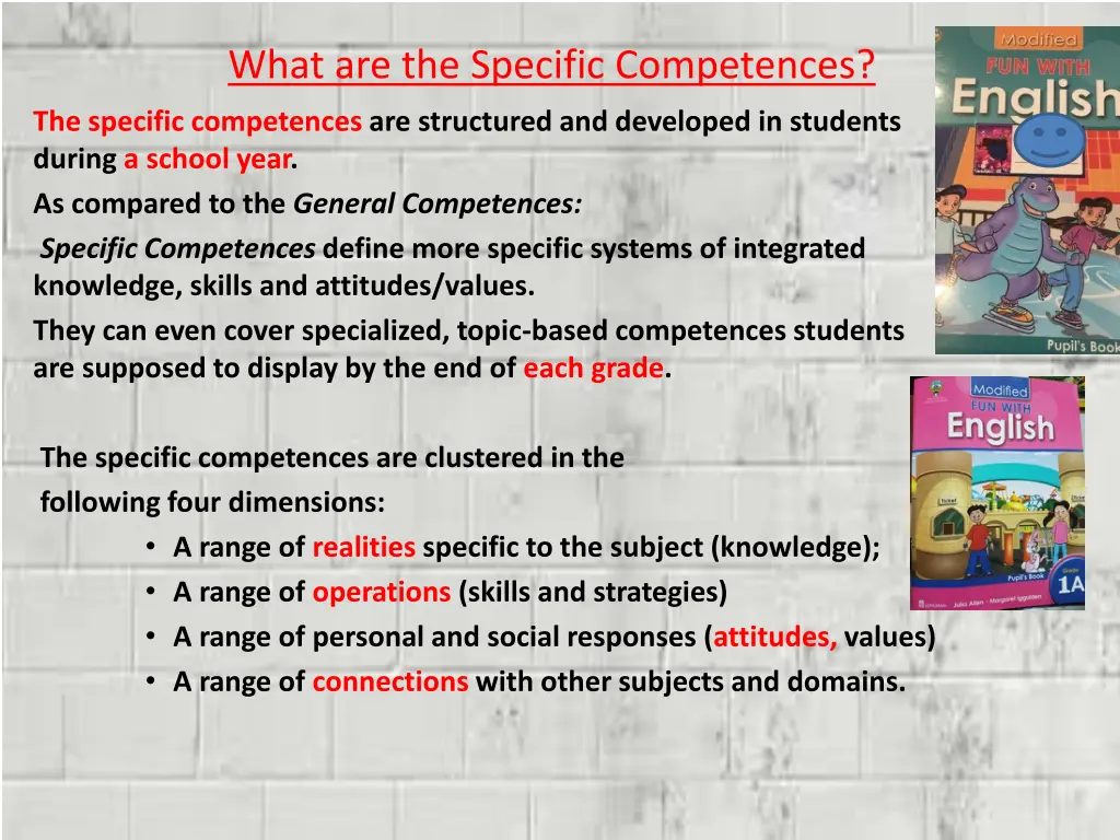 what are the specific competences