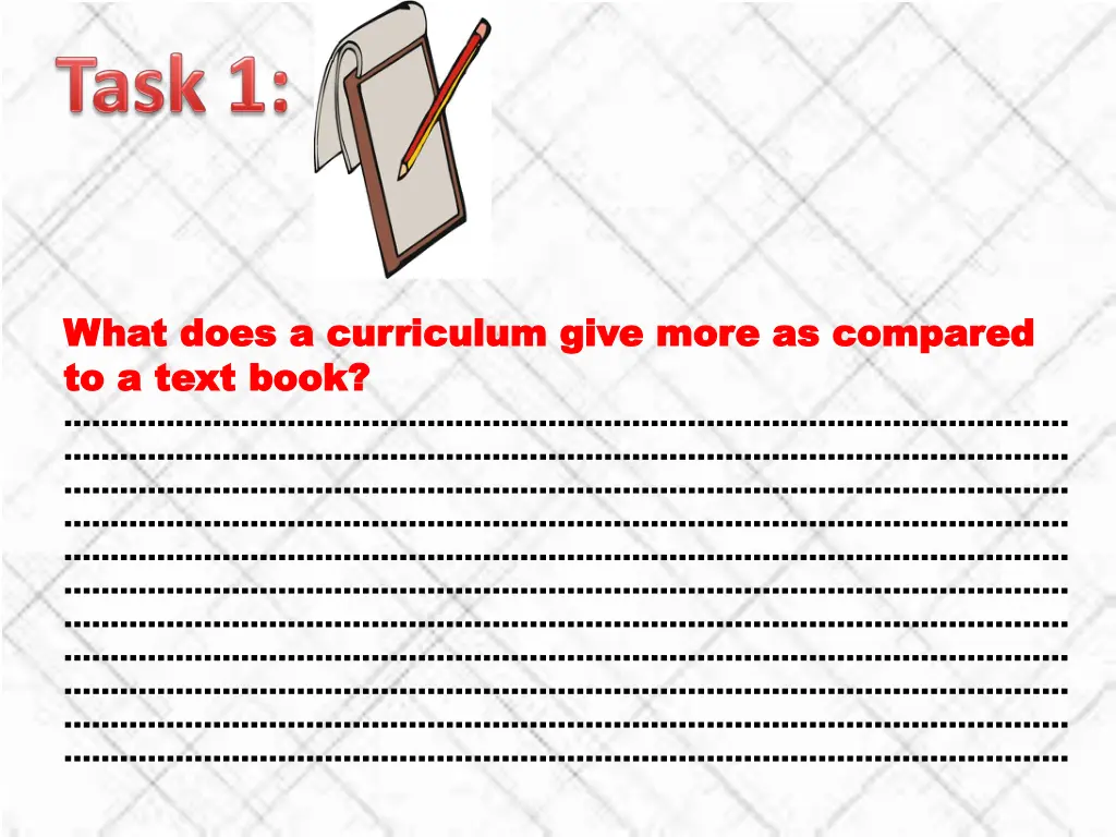 what does a curriculum give more as compared what