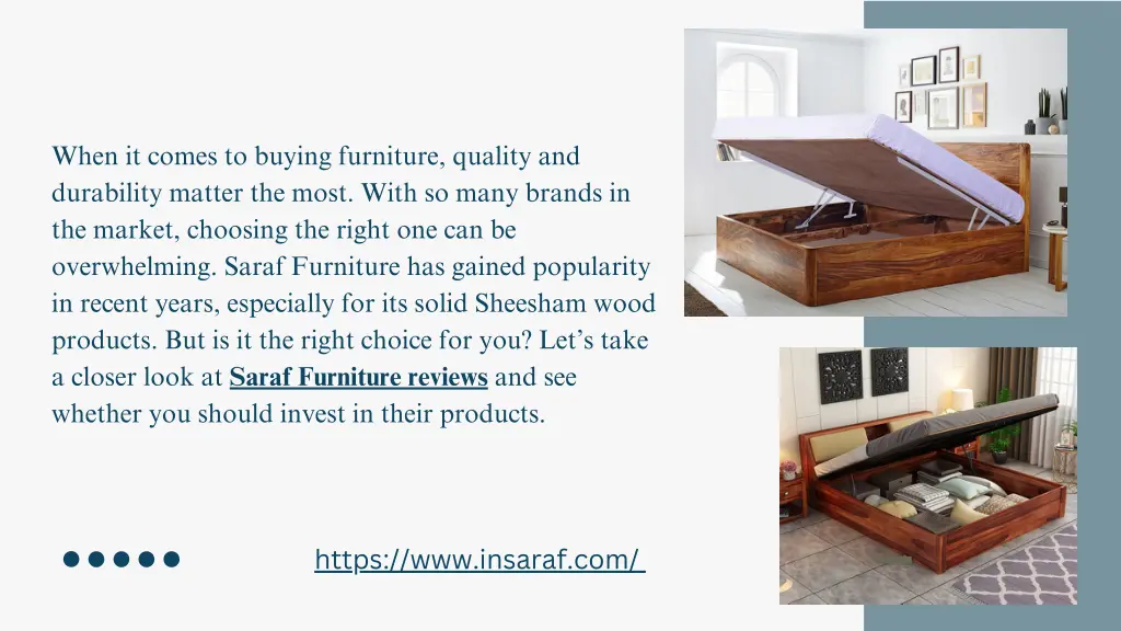 when it comes to buying furniture quality