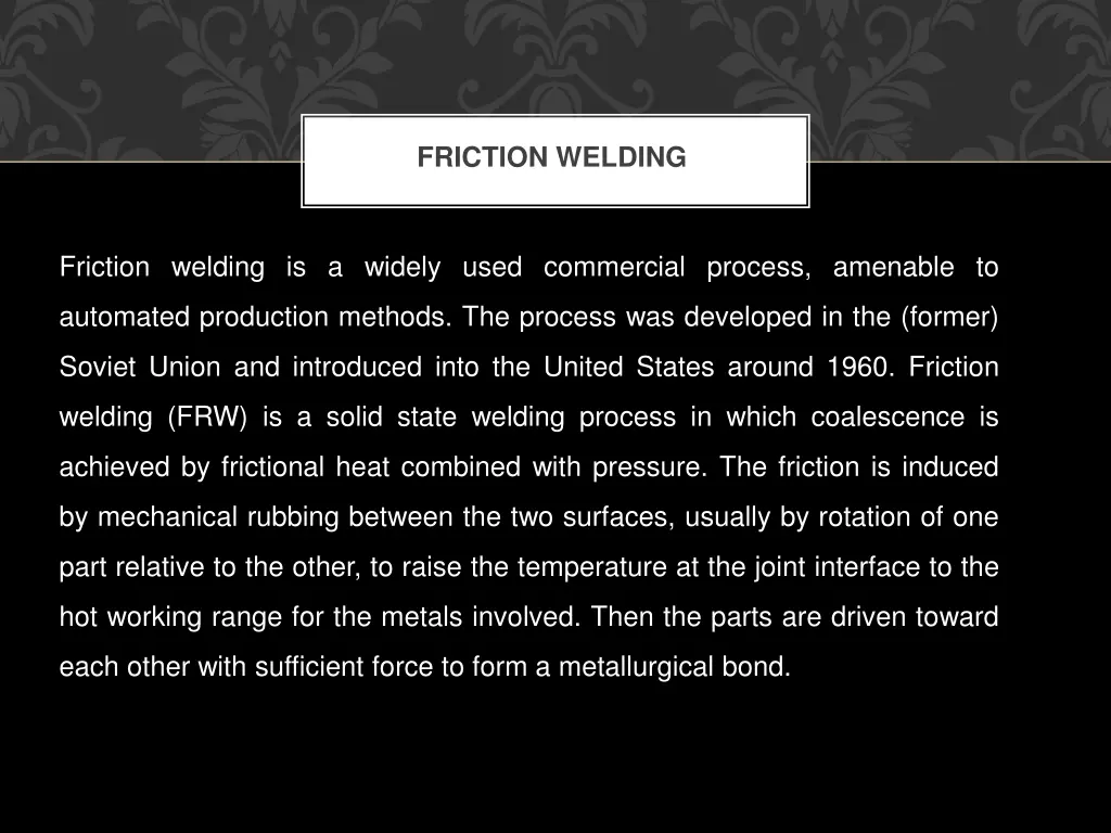 friction welding