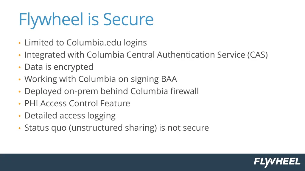 flywheel is secure