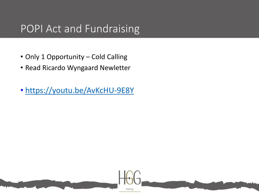 popi act and fundraising
