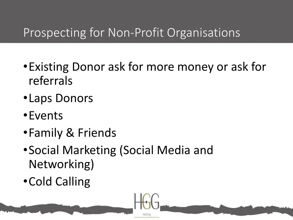 prospecting for non profit organisations