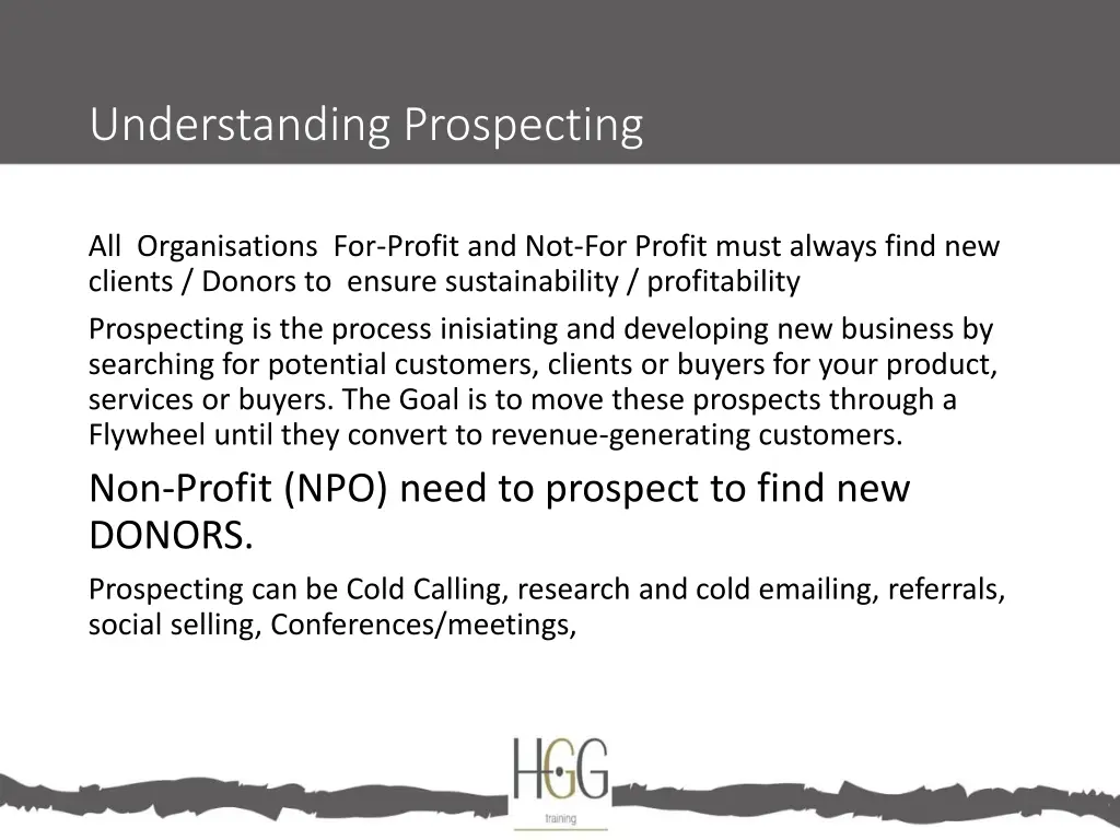 understanding prospecting