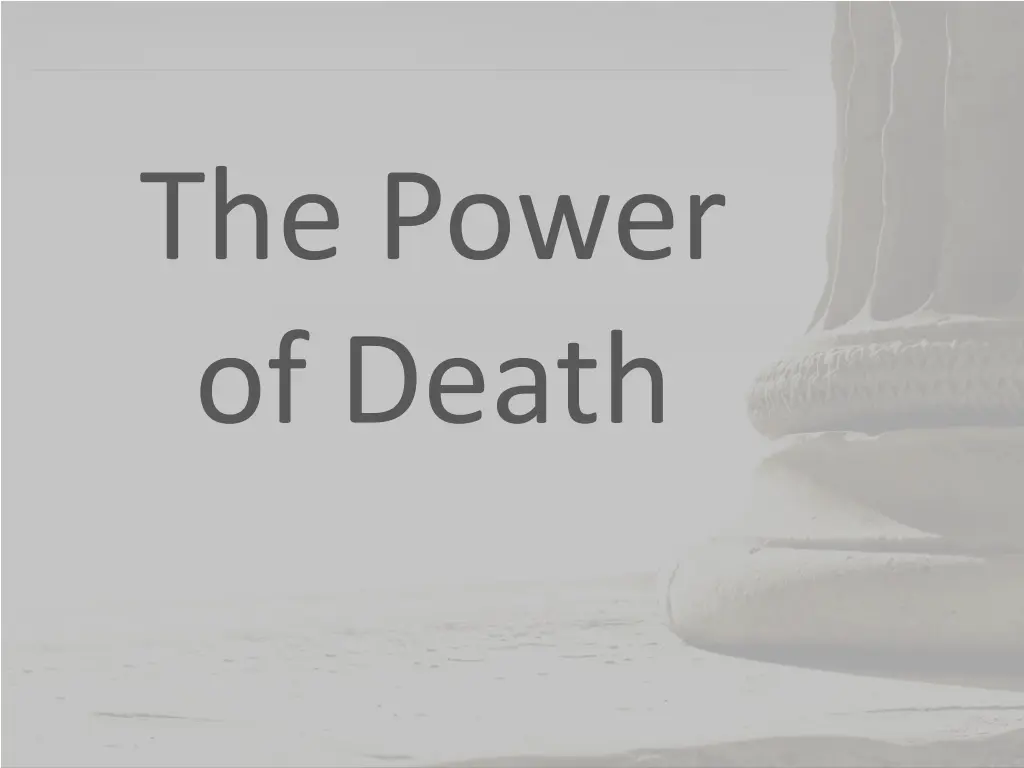 the power of death