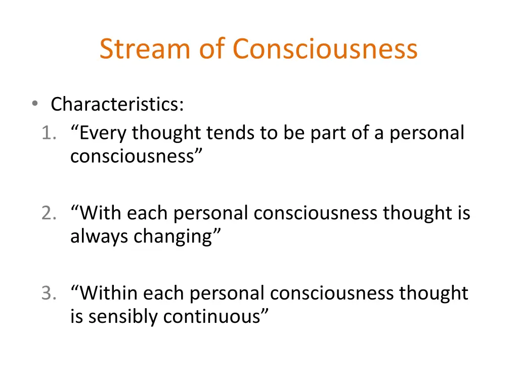 stream of consciousness