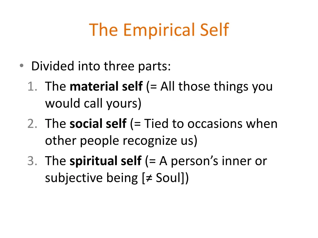 the empirical self