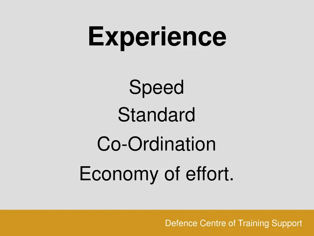 experience