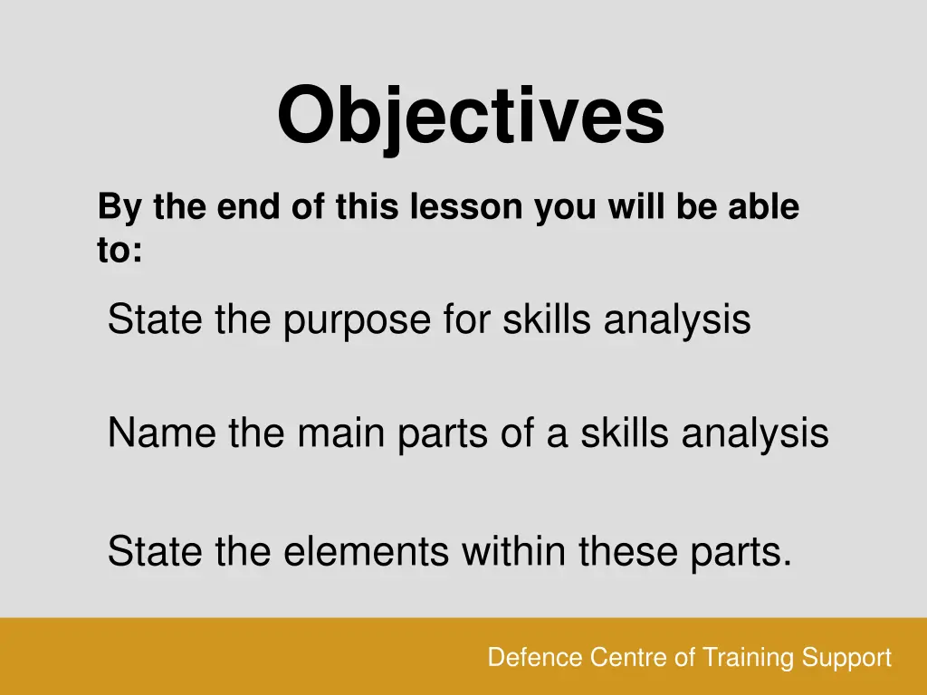 objectives