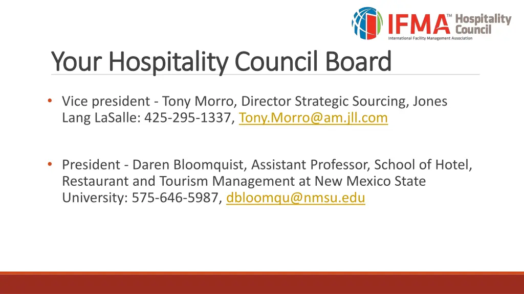 your hospitality your hospitality council