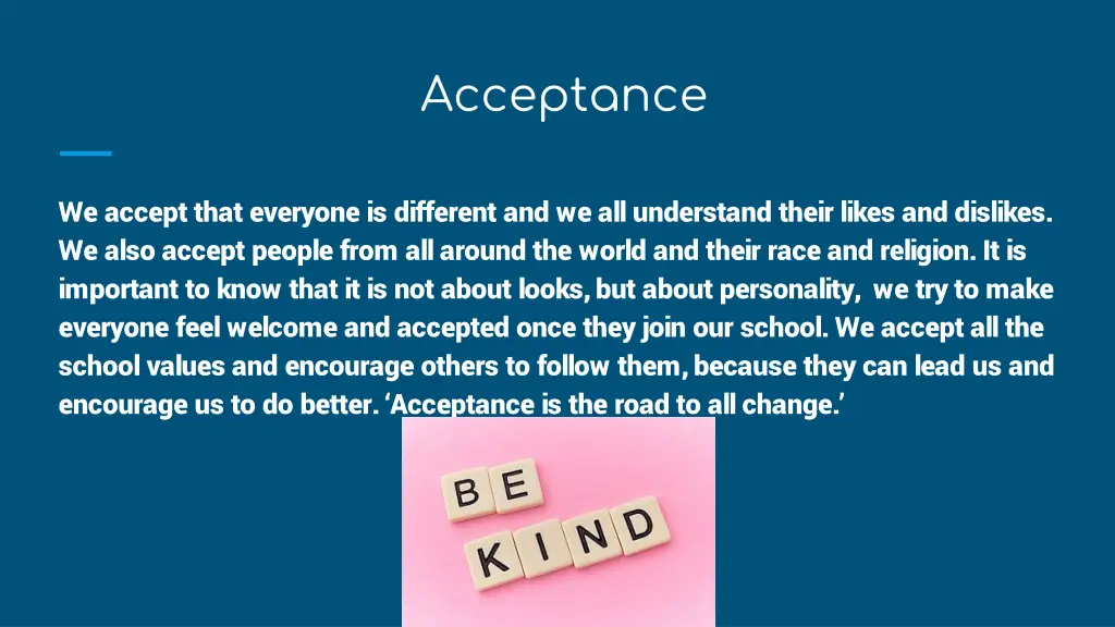 acceptance