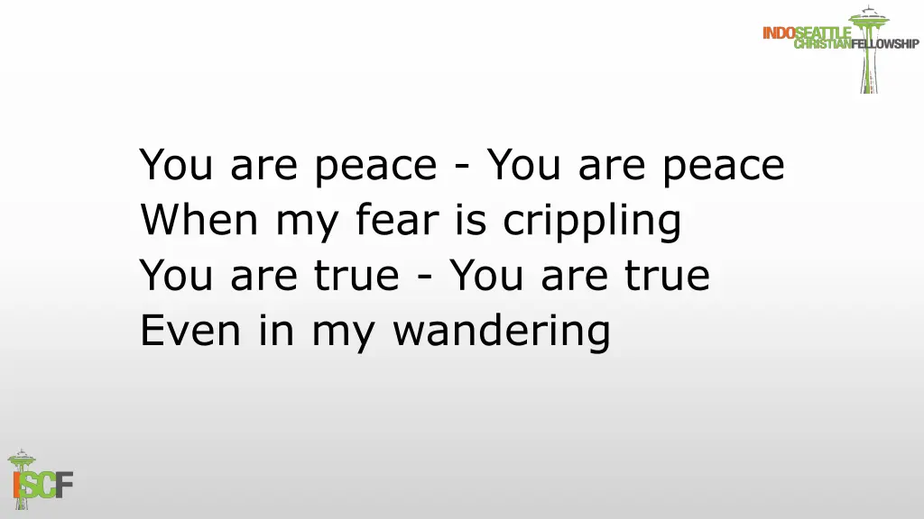 you are peace you are peace when my fear