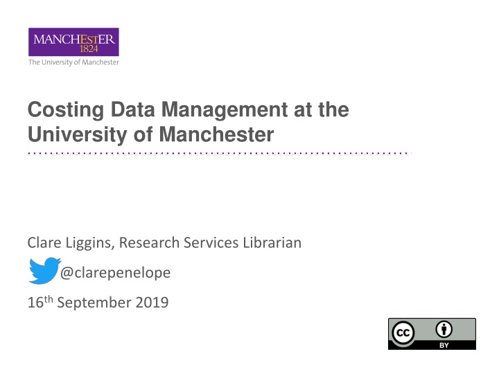 costing data management at the university