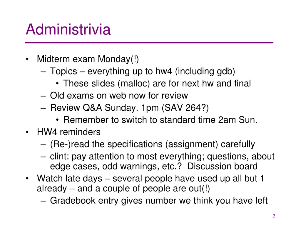 administrivia