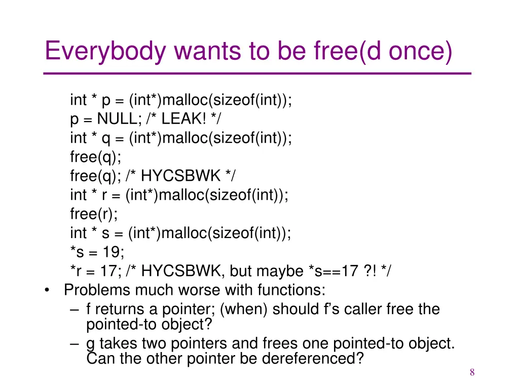 everybody wants to be free d once