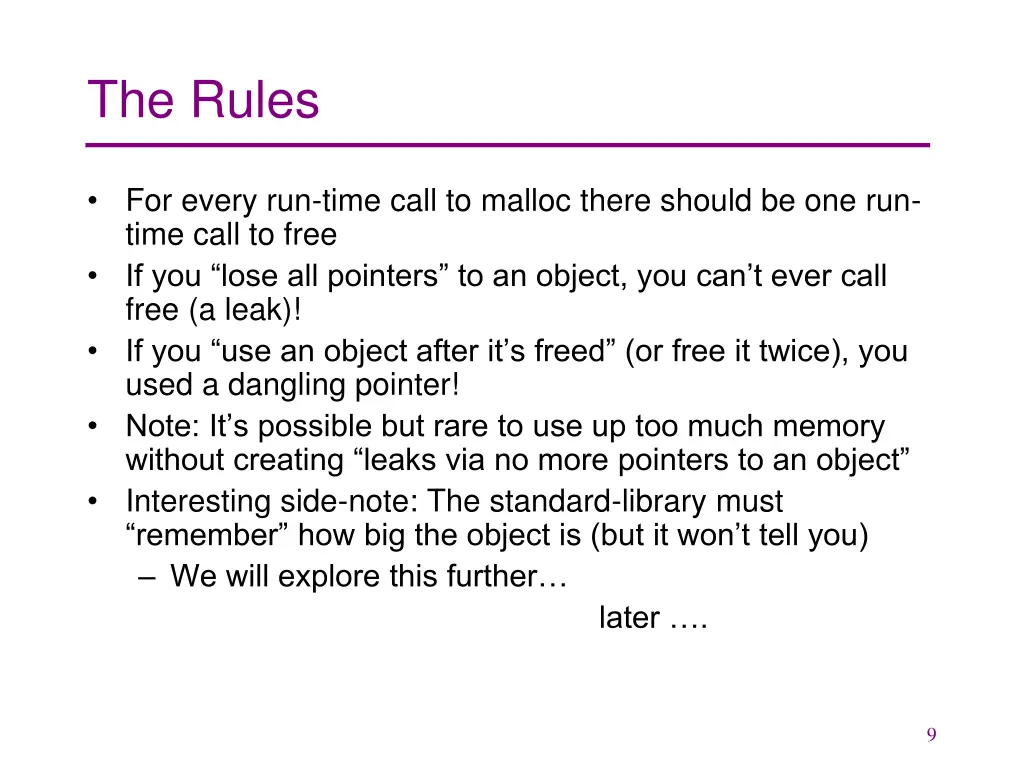 the rules
