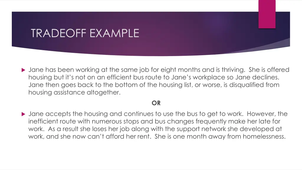 tradeoff example