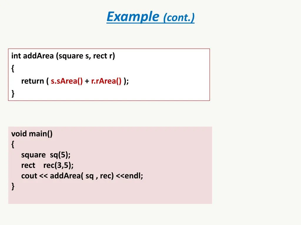 example cont
