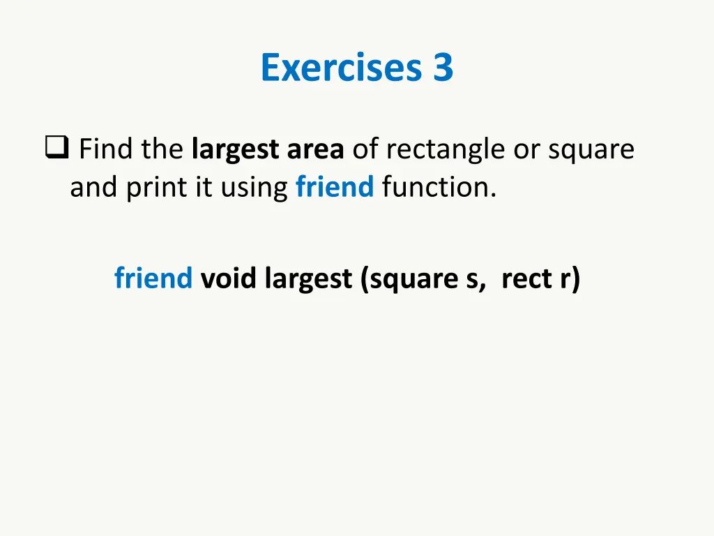 exercises 3