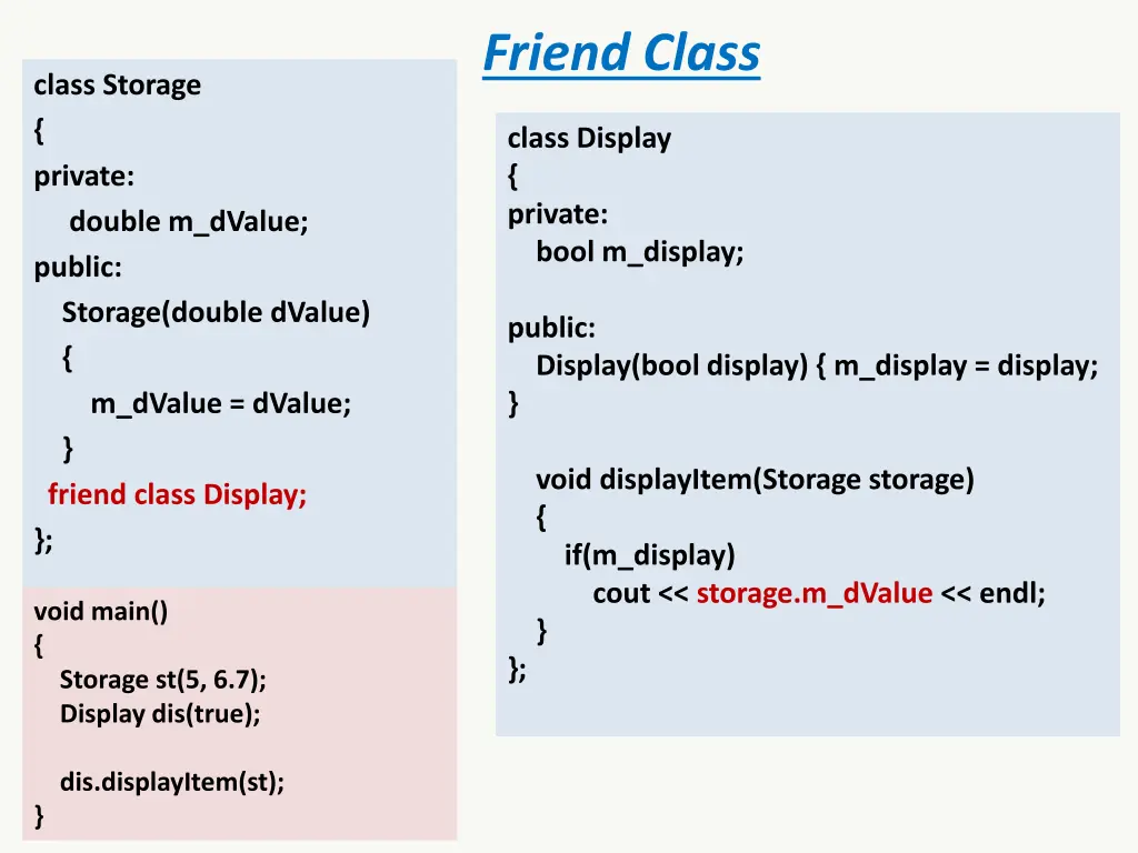 friend class