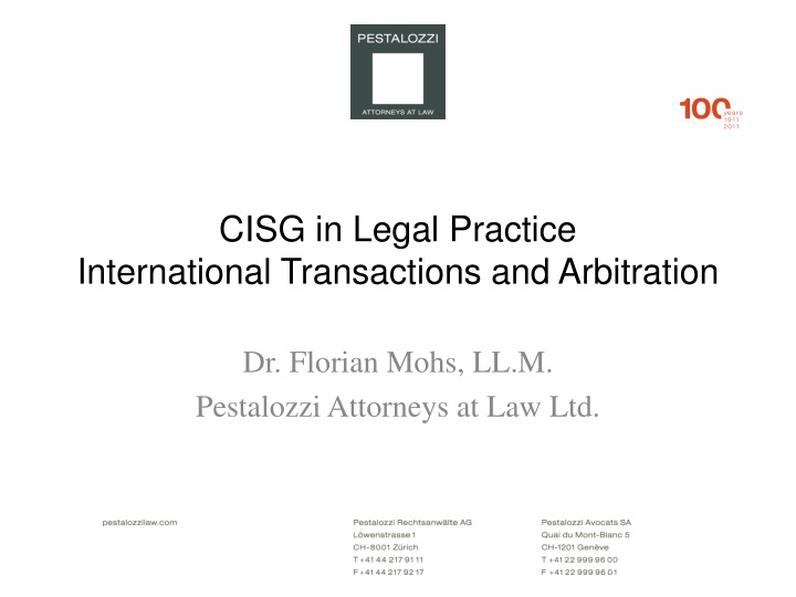 cisg in legal practice international transactions