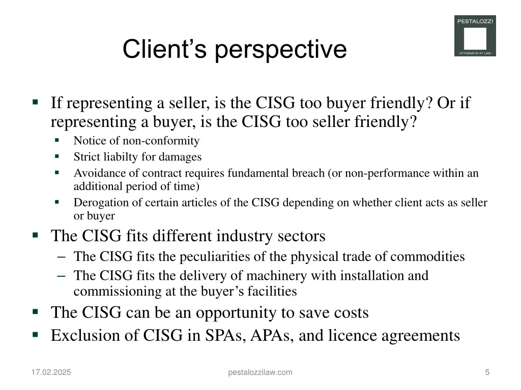 client s perspective