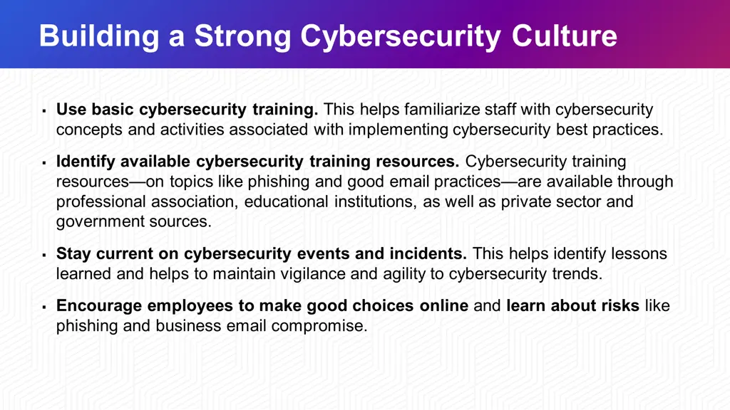 building a strong cybersecurity culture