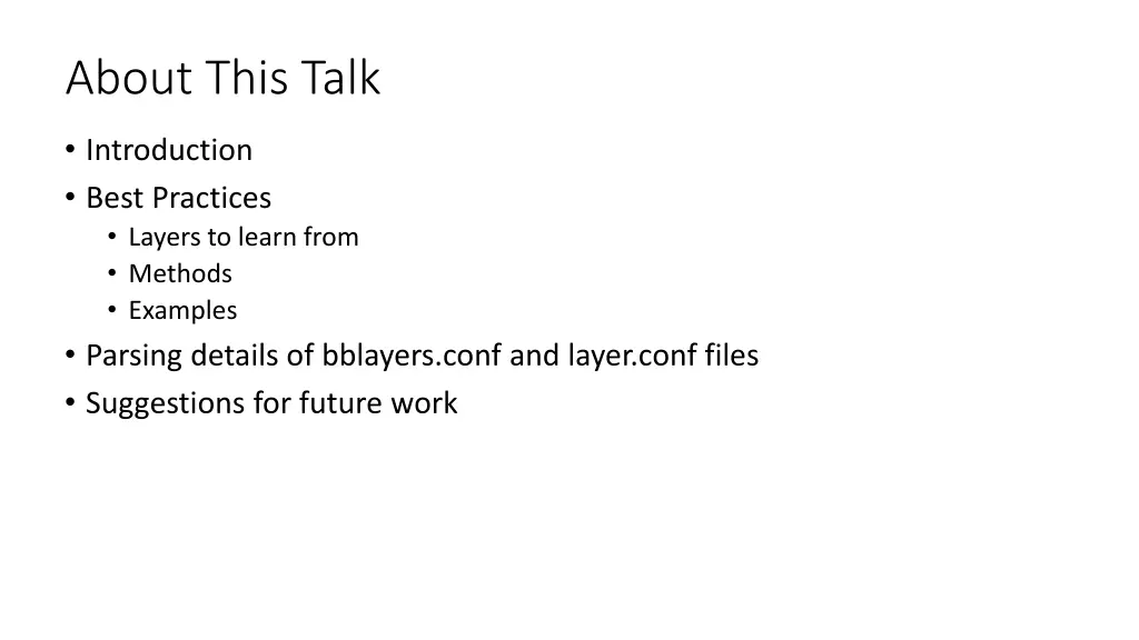 about this talk