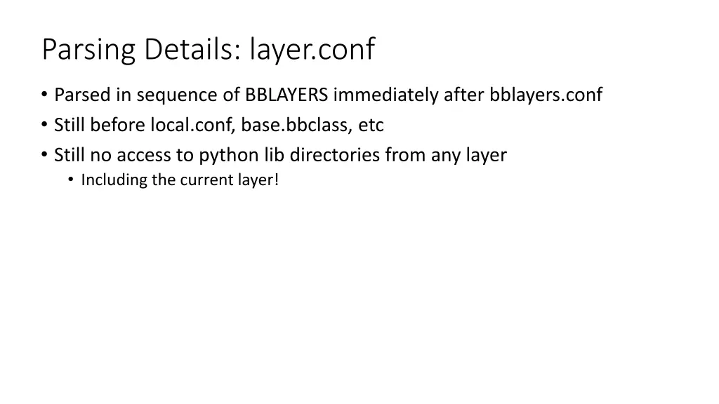 parsing details layer conf