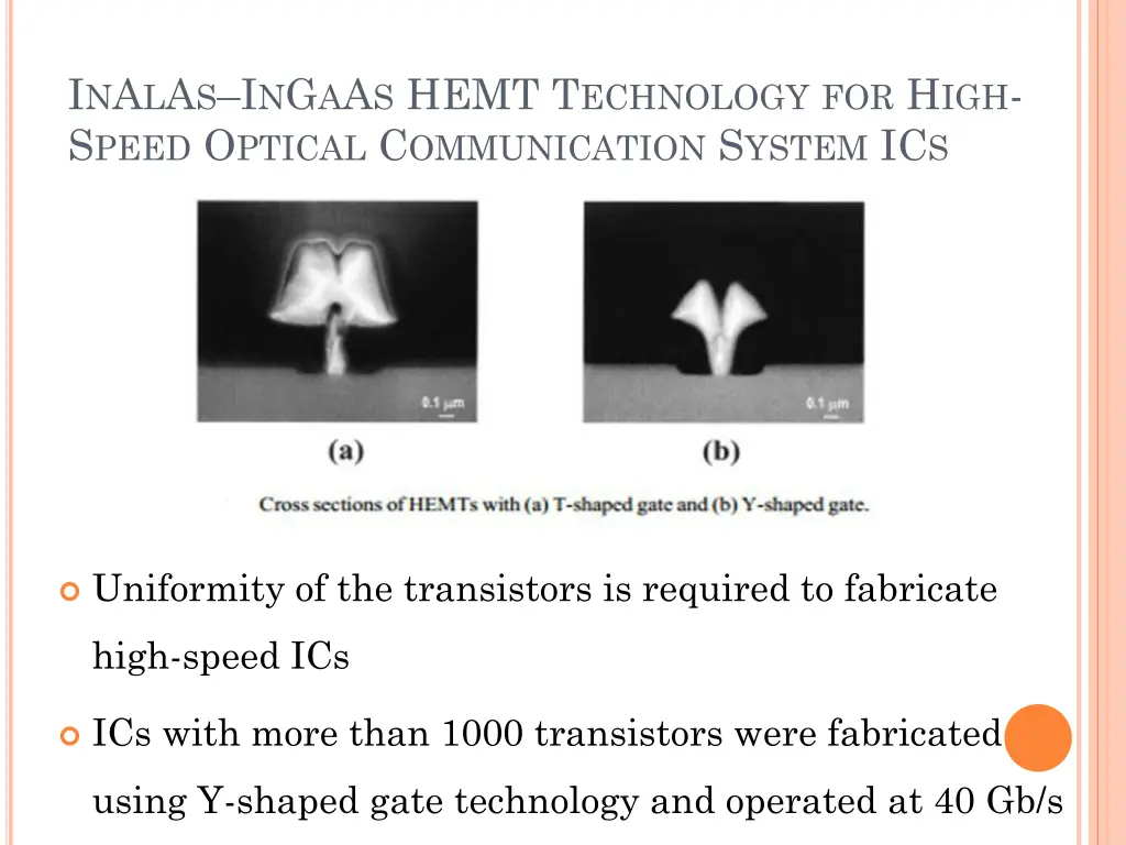 i n a l a s i n g a a s hemt t echnology