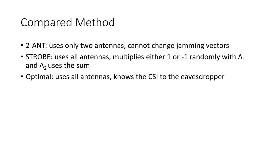 compared method