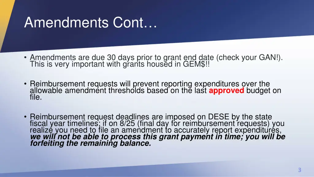 amendments cont
