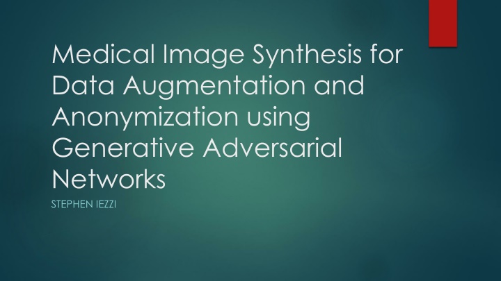 medical image synthesis for data augmentation