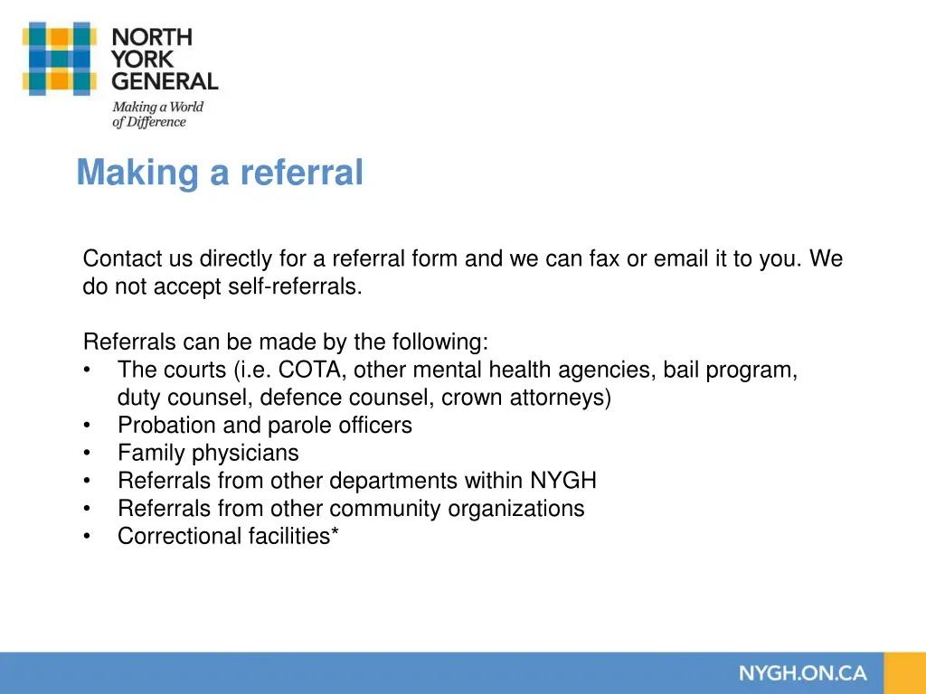 making a referral