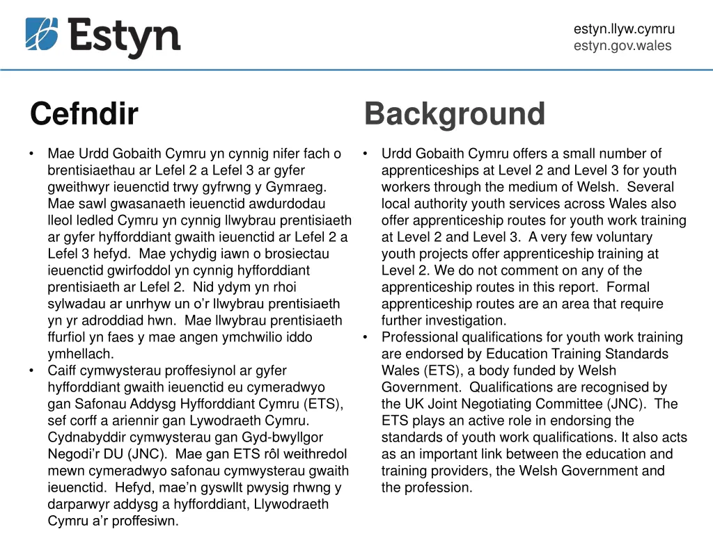 estyn llyw cymru estyn gov wales 1