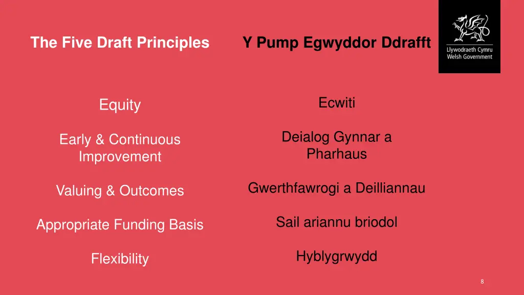 the five draft principles