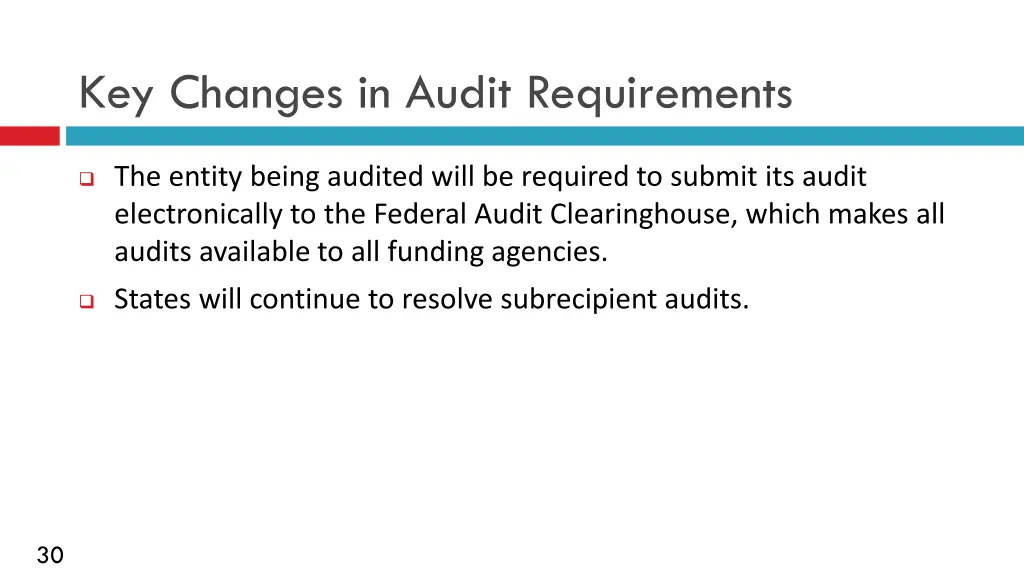 key changes in audit requirements 1
