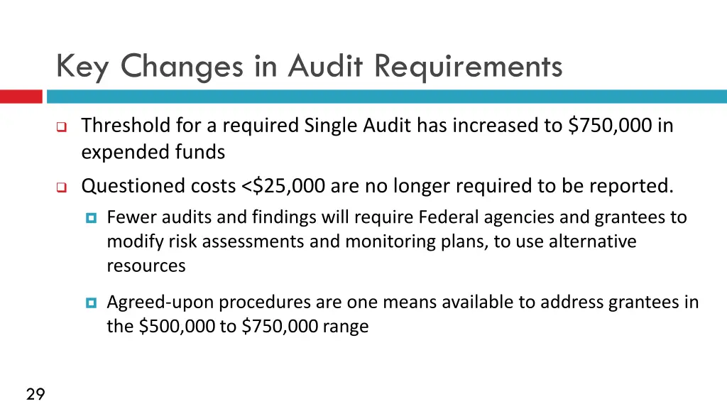 key changes in audit requirements