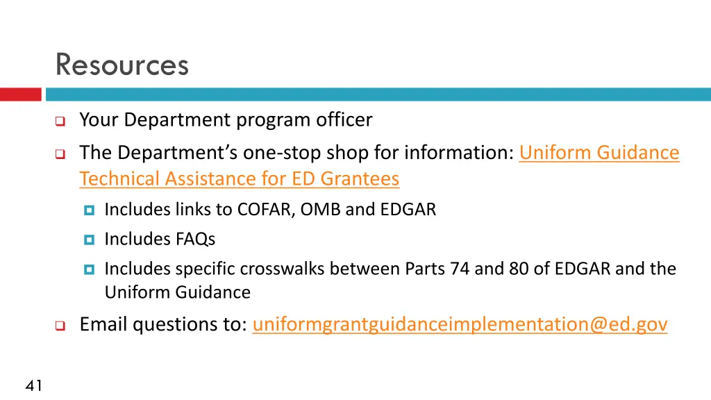 resources