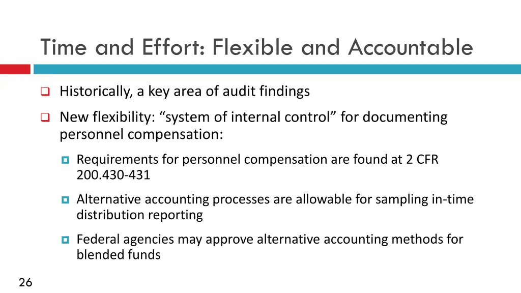 time and effort flexible and accountable
