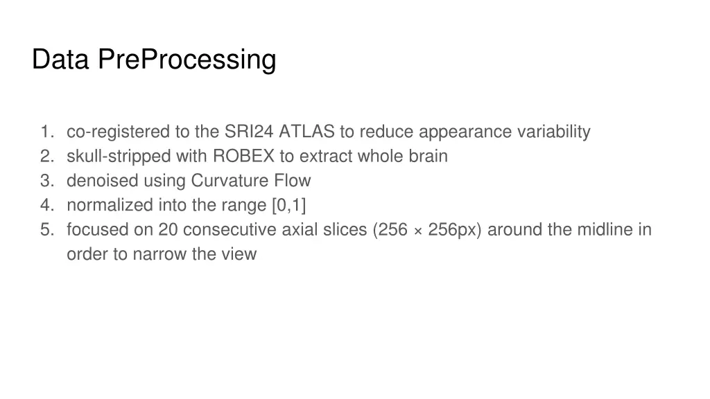 data preprocessing