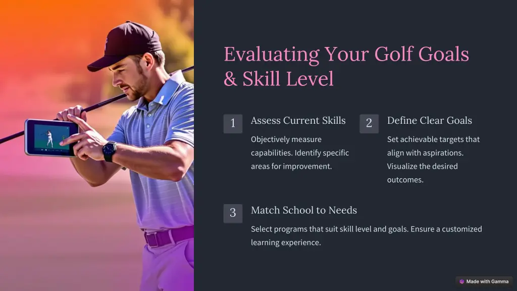 evaluating your golf goals skill level