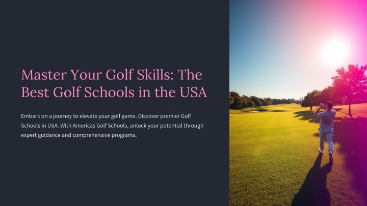 master your golf skills the best golf schools