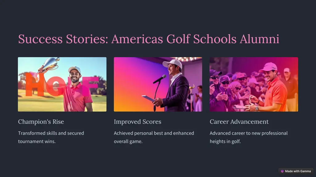 success stories americas golf schools alumni