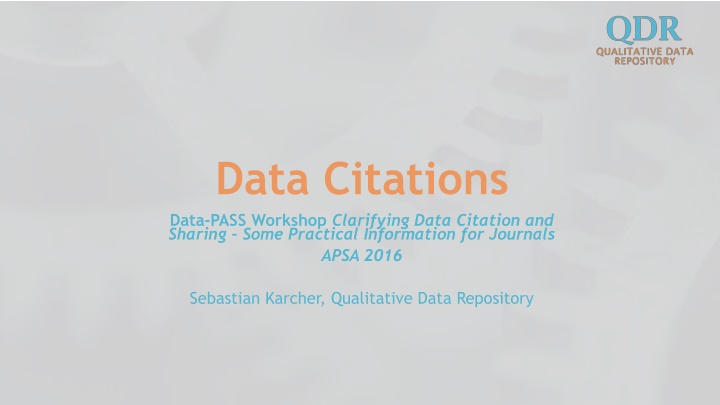 data citations data pass workshop clarifying data