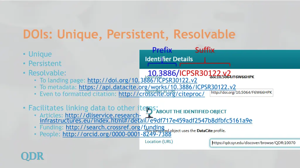 dois unique persistent resolvable