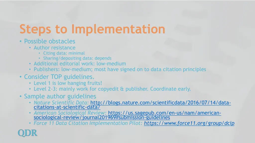 steps to implementation possible obstacles author