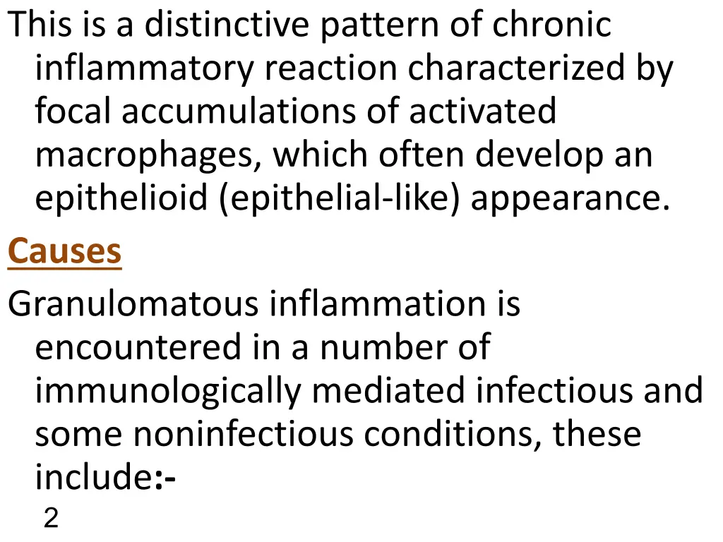 this is a distinctive pattern of chronic